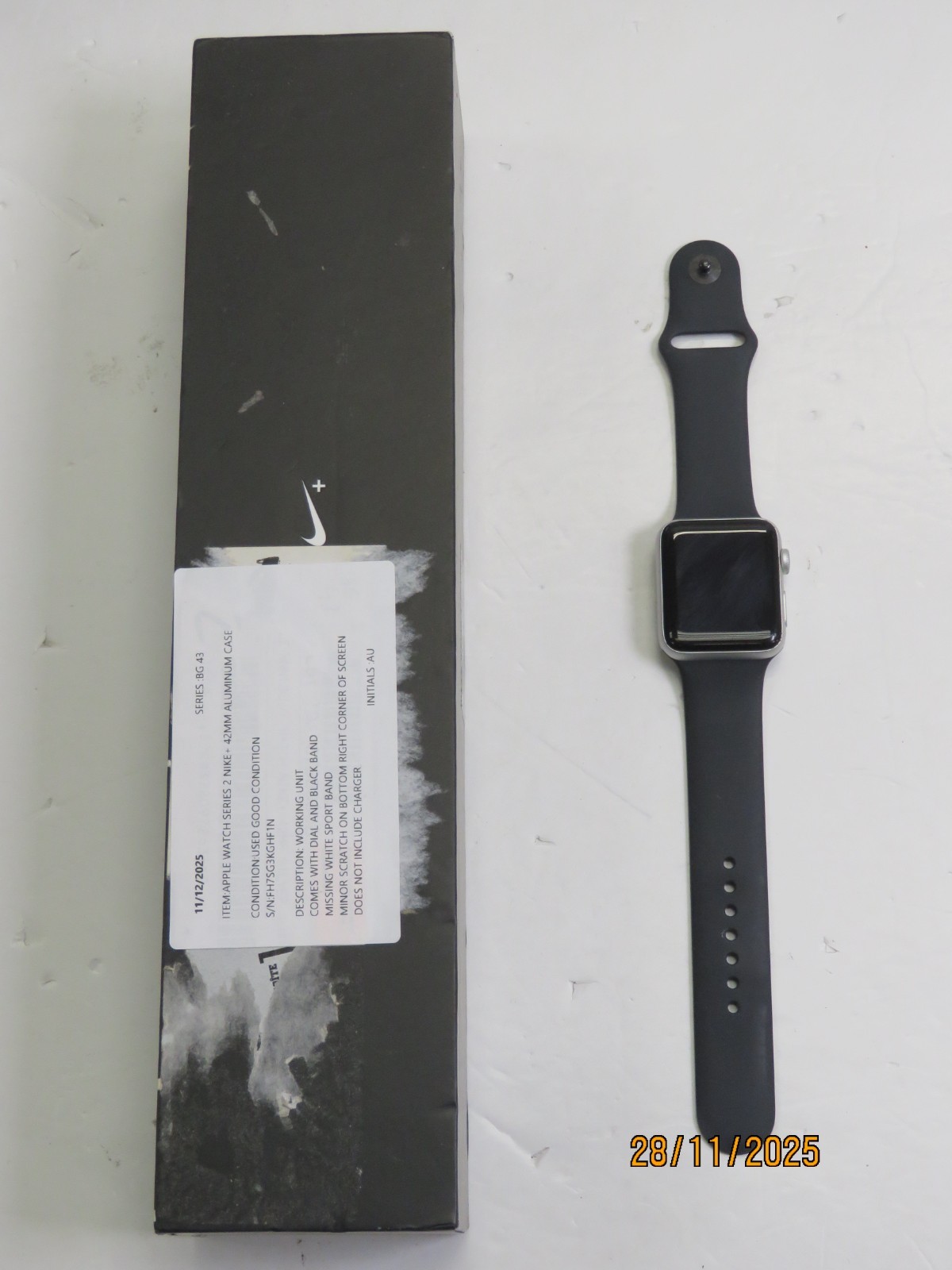 Apple Watch Series 2 Nike+ 42 mm Silver Aluminum Case [BG43]