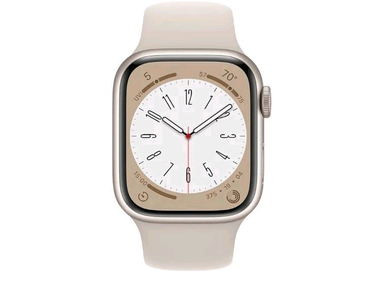 Apple Watch Series 8 GPS Cellular 41mm Starlight Aluminum Case Sport Band Re-new
