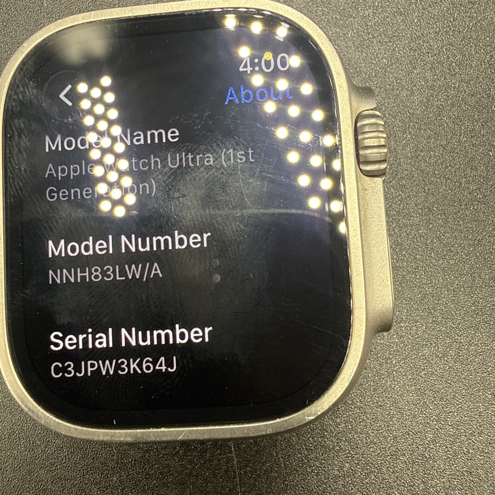 Apple Watch Ultra 1st Gen 49mm Titanium Case GPS+ Cellular -NNH83LW/A -Pre-owned