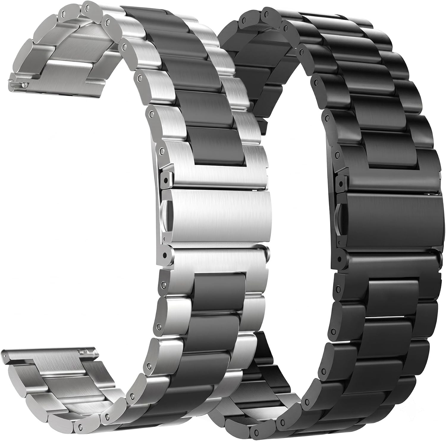 2 Pack Metal Bands for Garmin Vivoactive 5/6, Galaxy Watch 6, 20MM