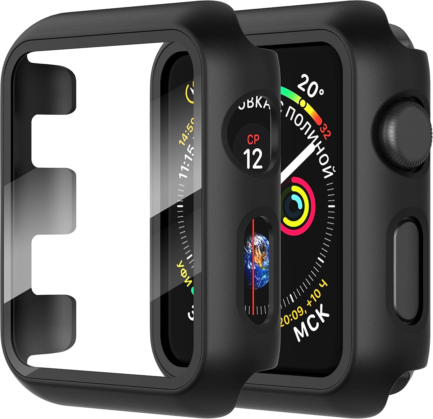 2-Pack Ultra-Thin Tempered Glass Screen Protector for Apple Watch 38mm