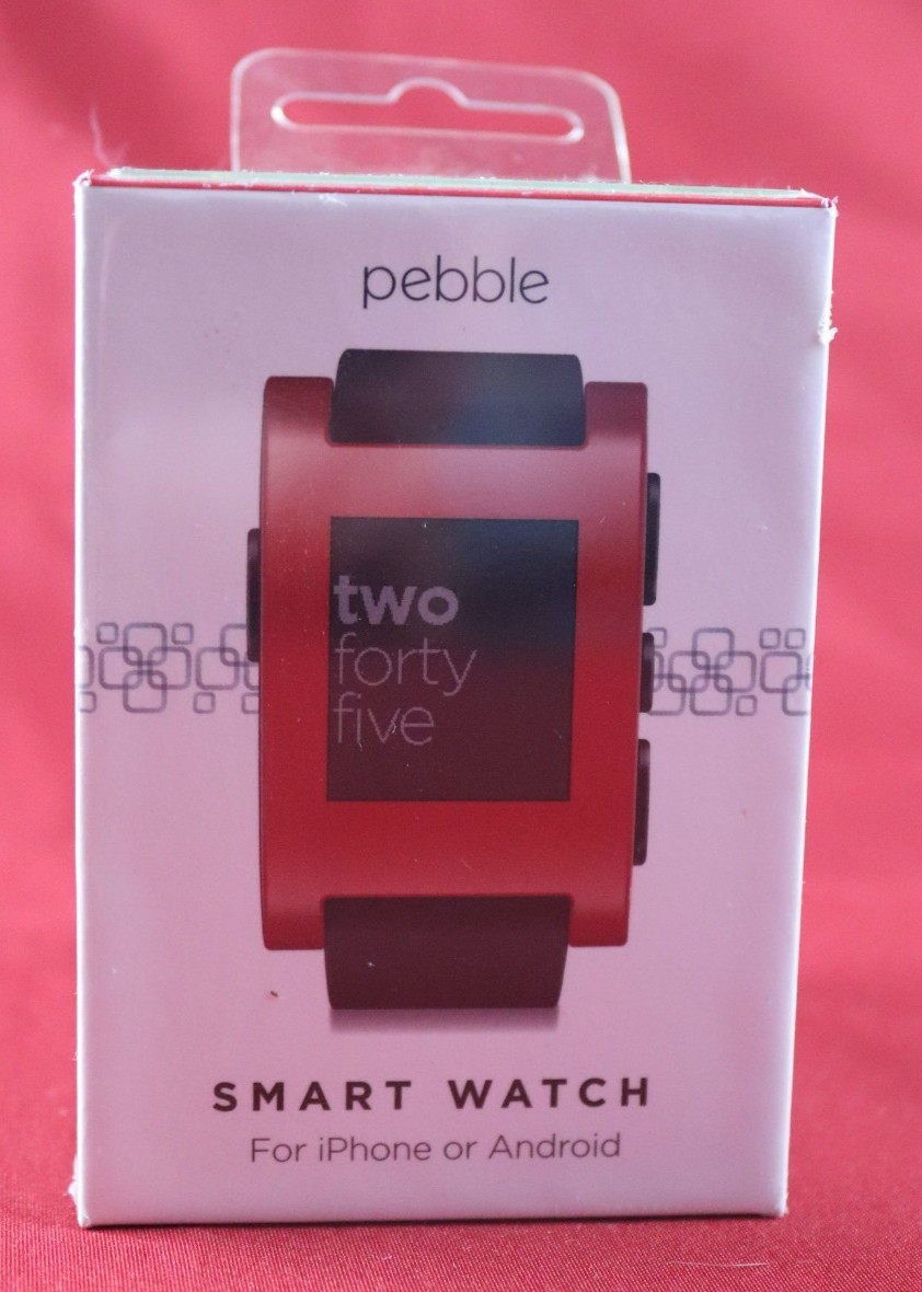 Factory Sealed Pebble 301RD Original Smartwatch – Red