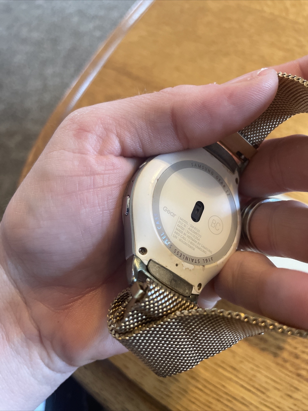 Samsung Galaxy Gear S2 44mm Stainless Steel White Case D