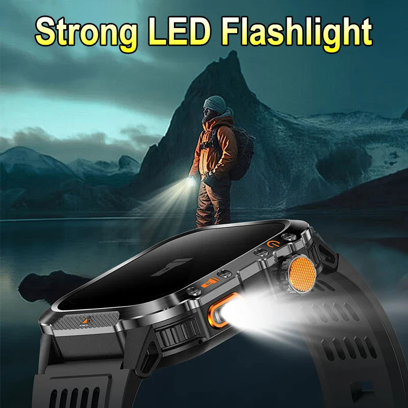 Military-Grade Outdoor Sports Smart Watch GPS Compass Blood Oxygen Heart Rate
