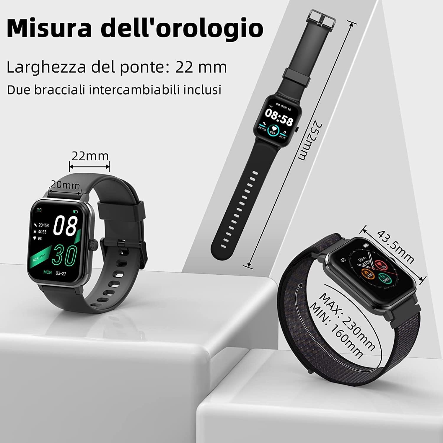 Smart Watch for Men Waterproof Smartwatch Bluetooth for iPhone Android Samsung