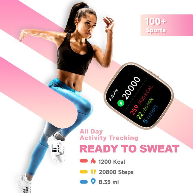 TOOBUR Multifunctional Touch Screen Smartwatch Fitness Tracker