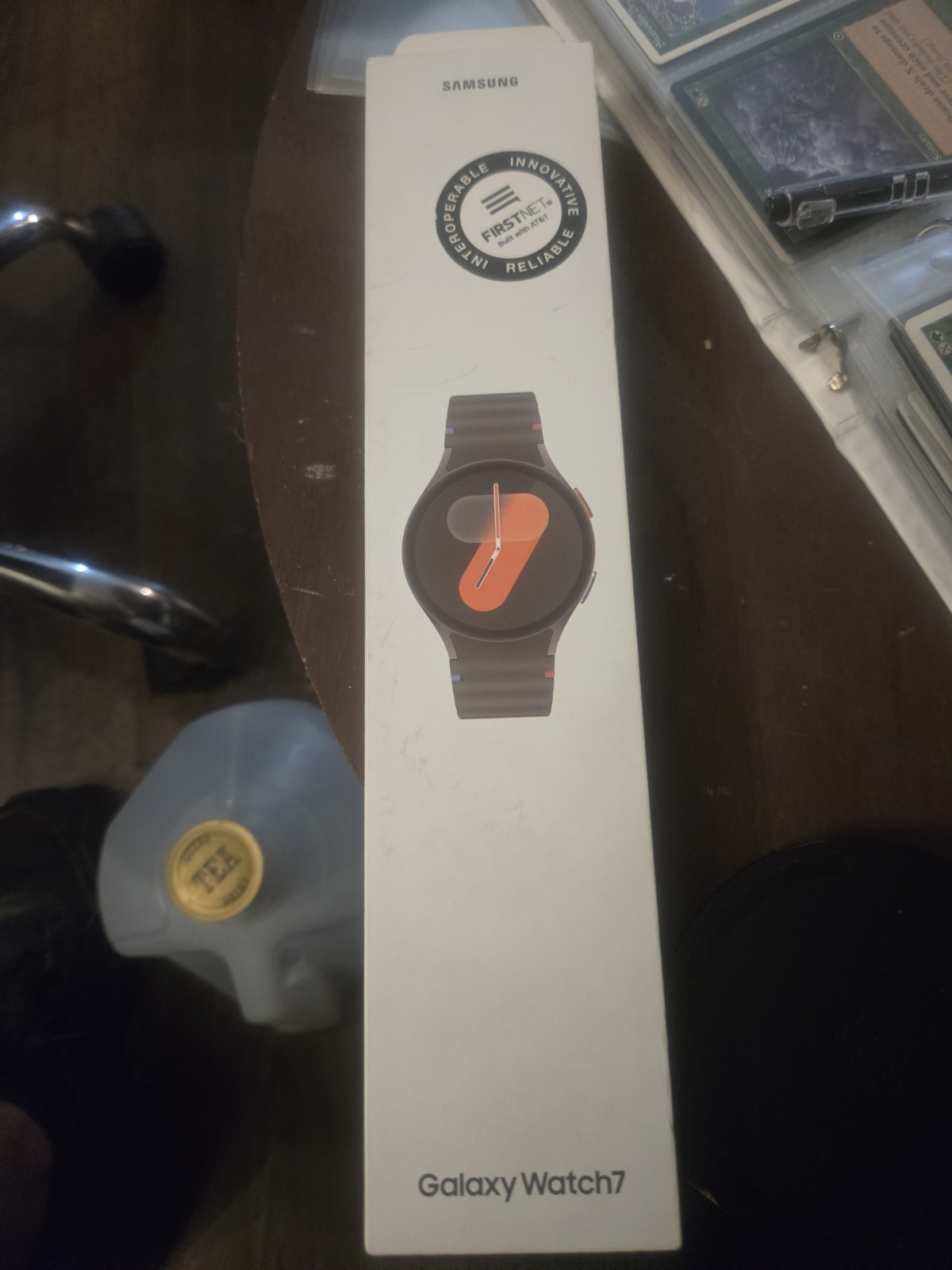 Samsung Galaxy Watch7 40mm 32GB Black Aluminum, Green Silicone Band BT WiFi