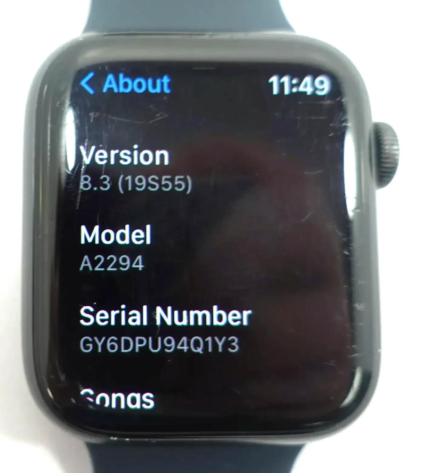 APPLE Watch Series 6 GPS LTE- 44MM Aluminum Case A2294 – Black