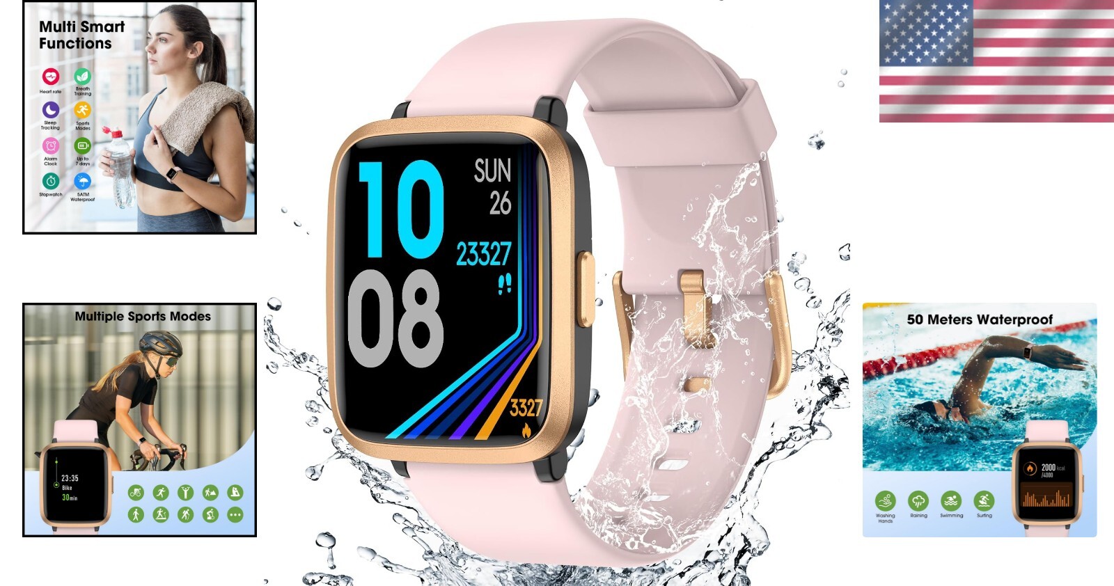Livikey Smart Fitness Watch: Heart Rate & Sleep Tracker with 5 ATM Waterproofing