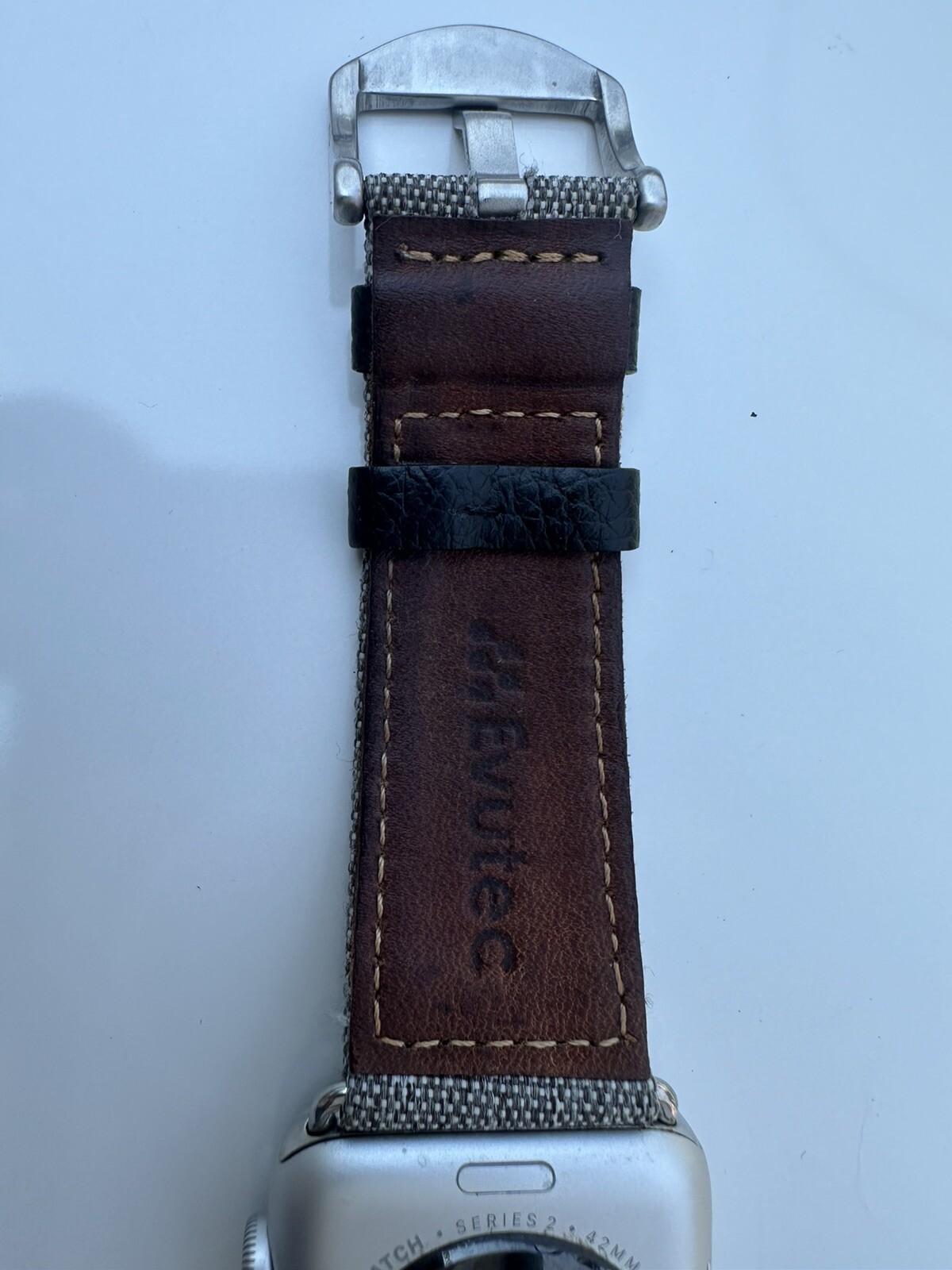 Apple Watch Series 2 42mm Silver Case Evutec Hand Band GPS Watch A1758 Unlocked