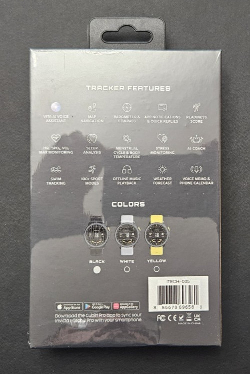 Invicta I-Tech 2 Pro Smartwatch 46mm Black Case Black Band GPS (ITECH-005) NIB