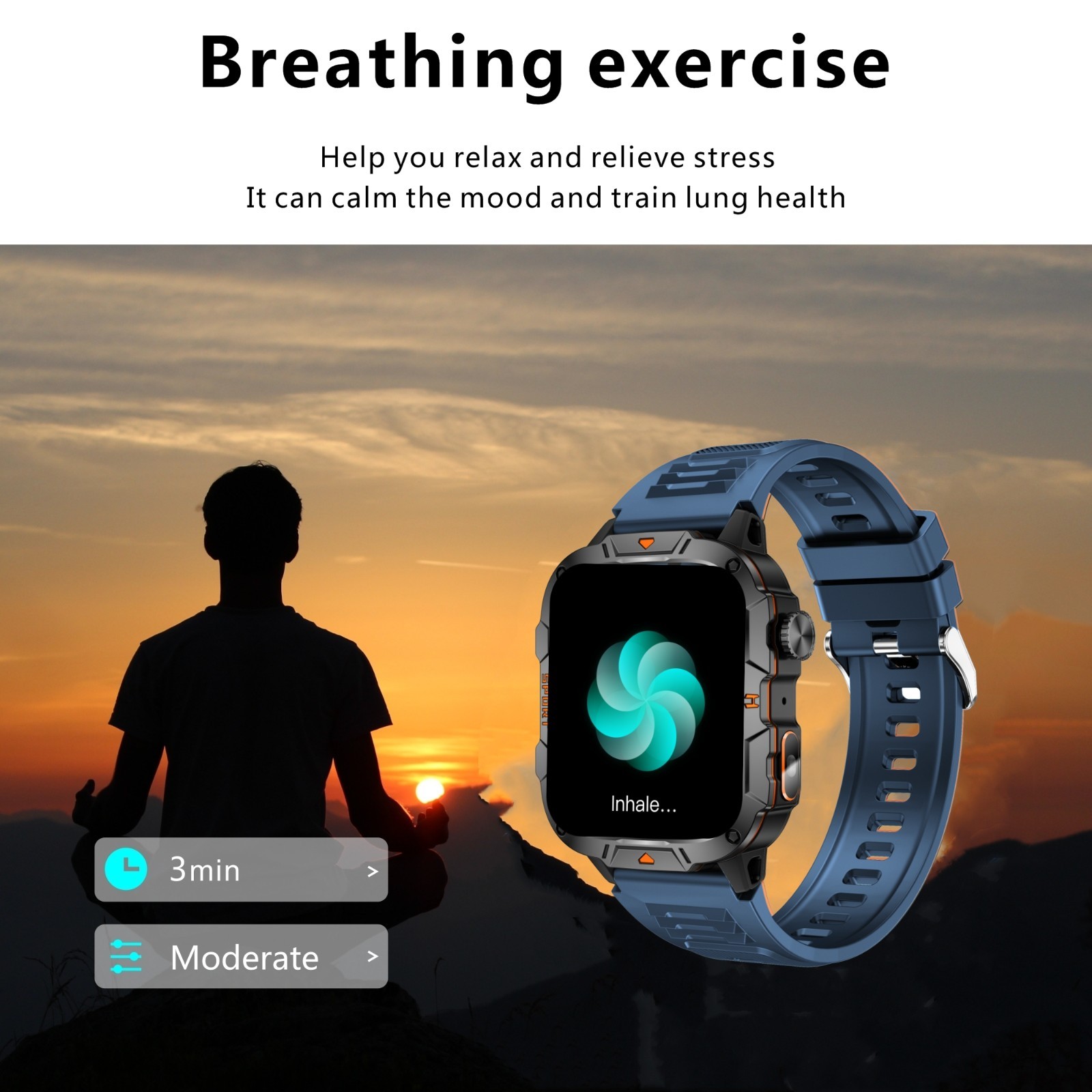 Military Smart Watch Men(Answer/Make Call) Outdoor Smartwatch with Flashlight