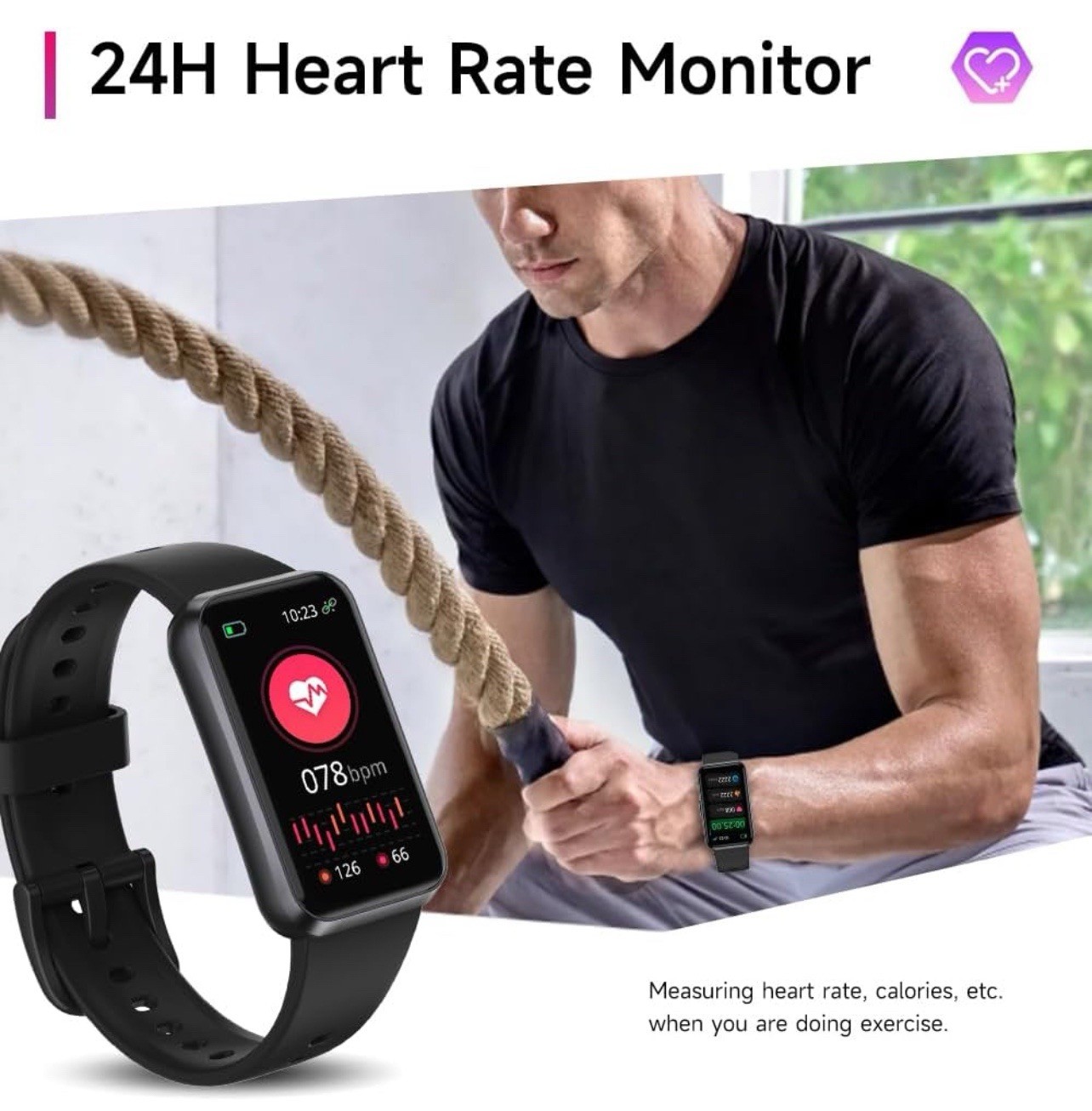 Fitness Tracker with 24/7 Health Monitoring,Heart Rate Sleep Blood Pressure Oxyg