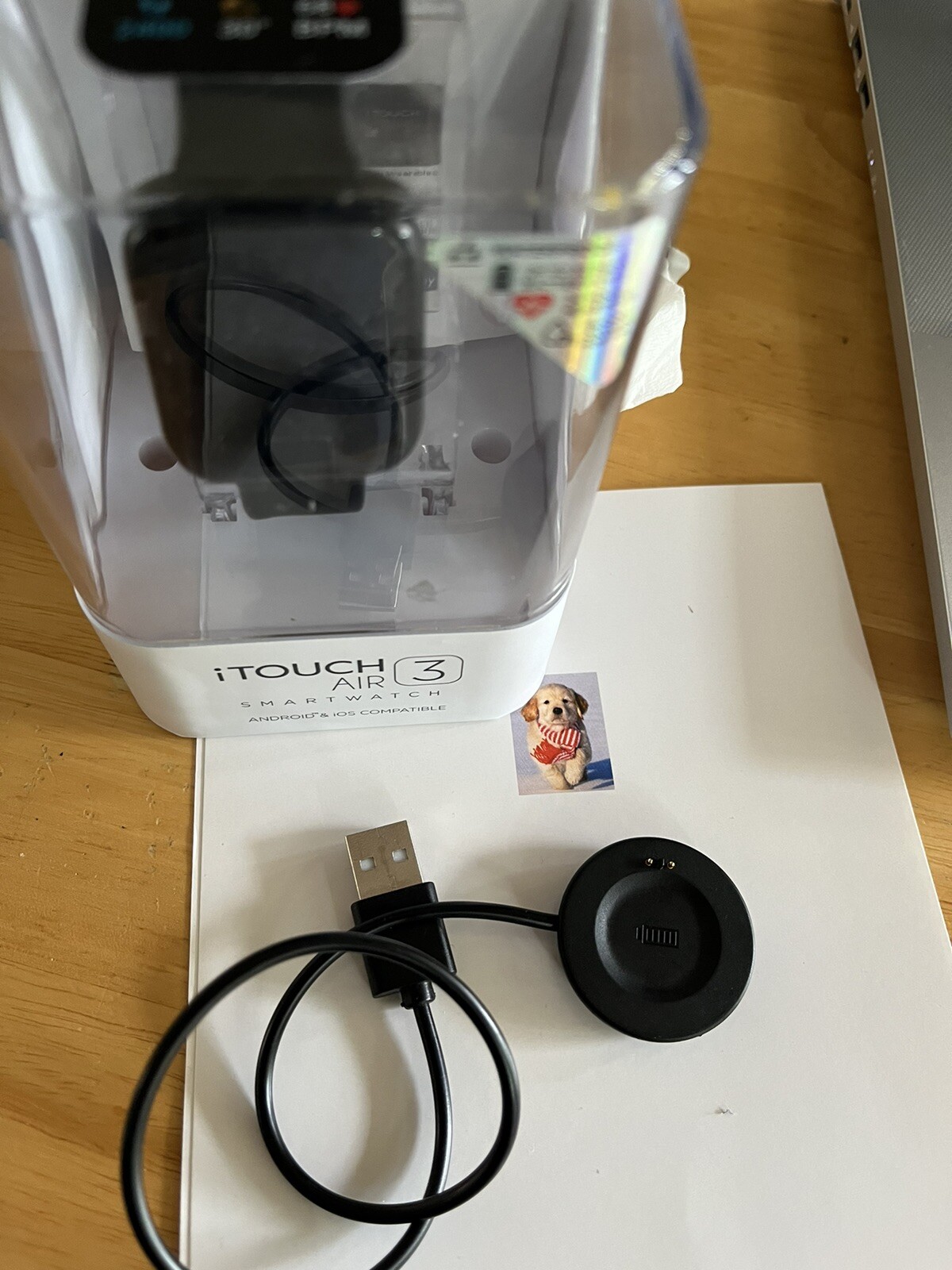 iTouch Air 3 Smartwatch 40 mm Black Aluminum Case with Black Sport Band -…