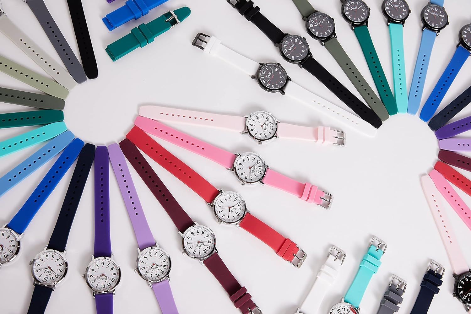 Teal Silicone Watch Band for 18mm, 20mm, 22mm, 24mm Compatible Straps