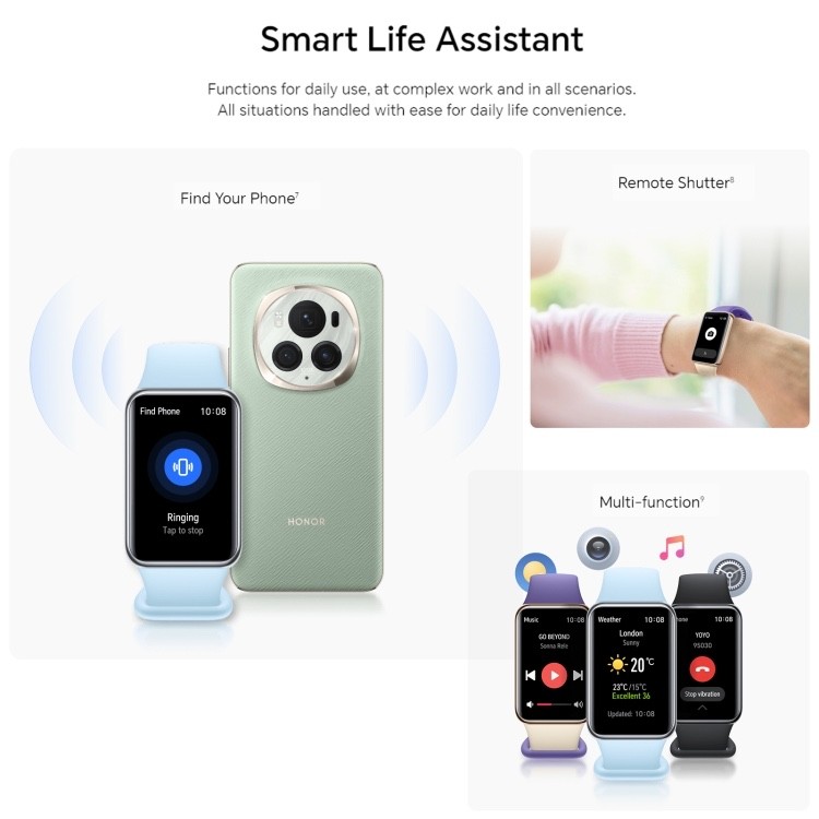 Honor Band 9, 1.57 inch AMOLED Screen, Support Heart Rate / Blood Oxygen / Sleep