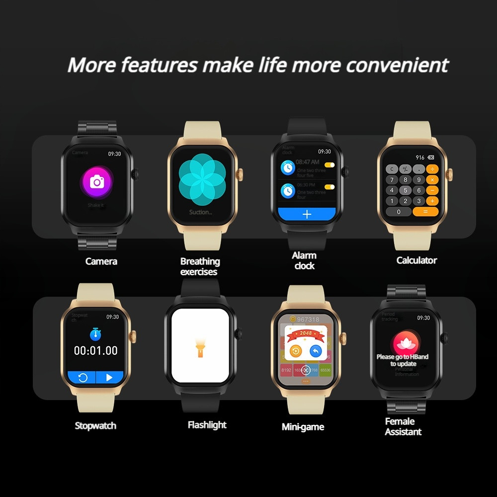 Smart Watch Fitness Tracker 2.01 HD Bluetooth Call Heart Rate SpO2 for Men Women
