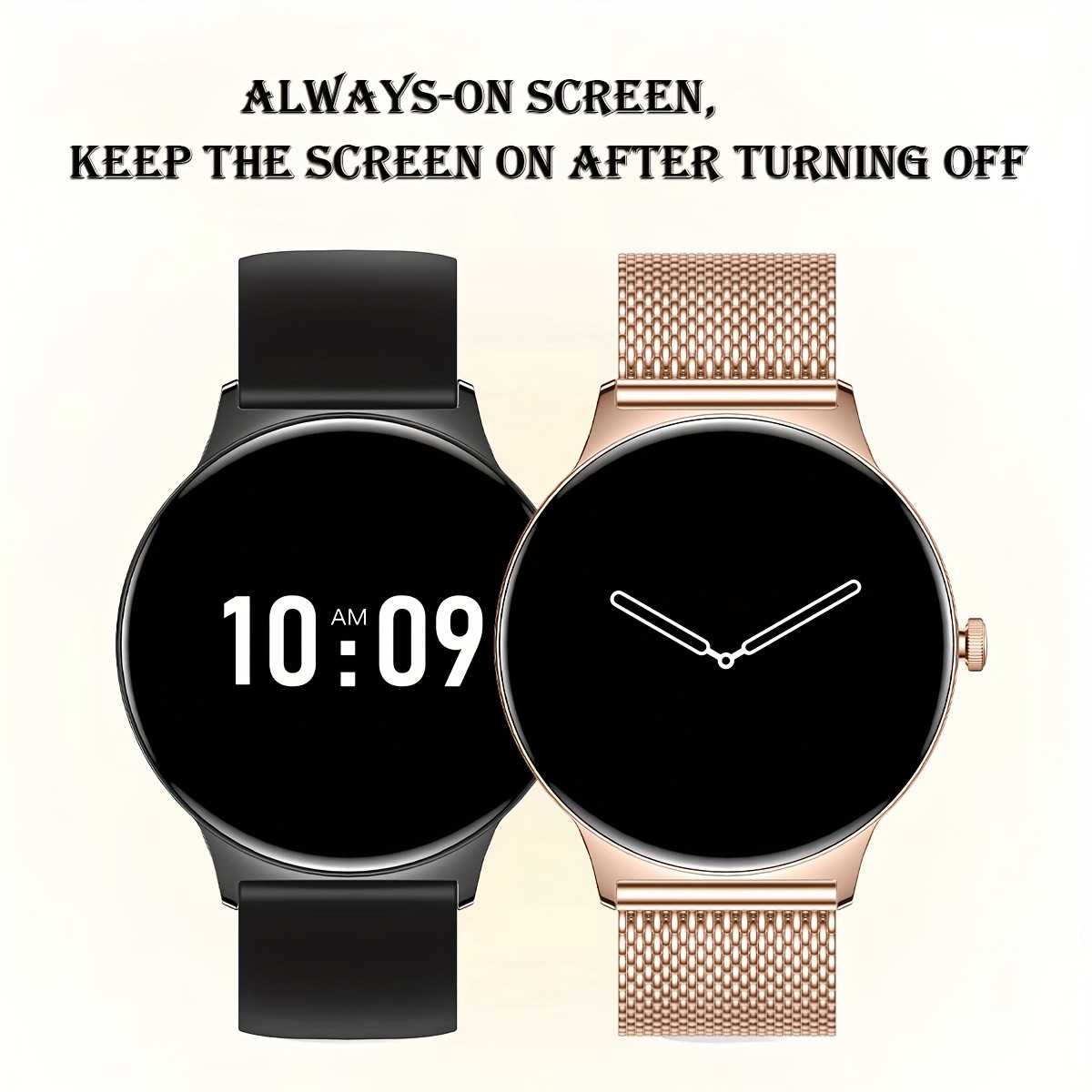 1.42″ Slim Smartwatch, Wrist Calls, Sports Modes, Waterproof, Health App