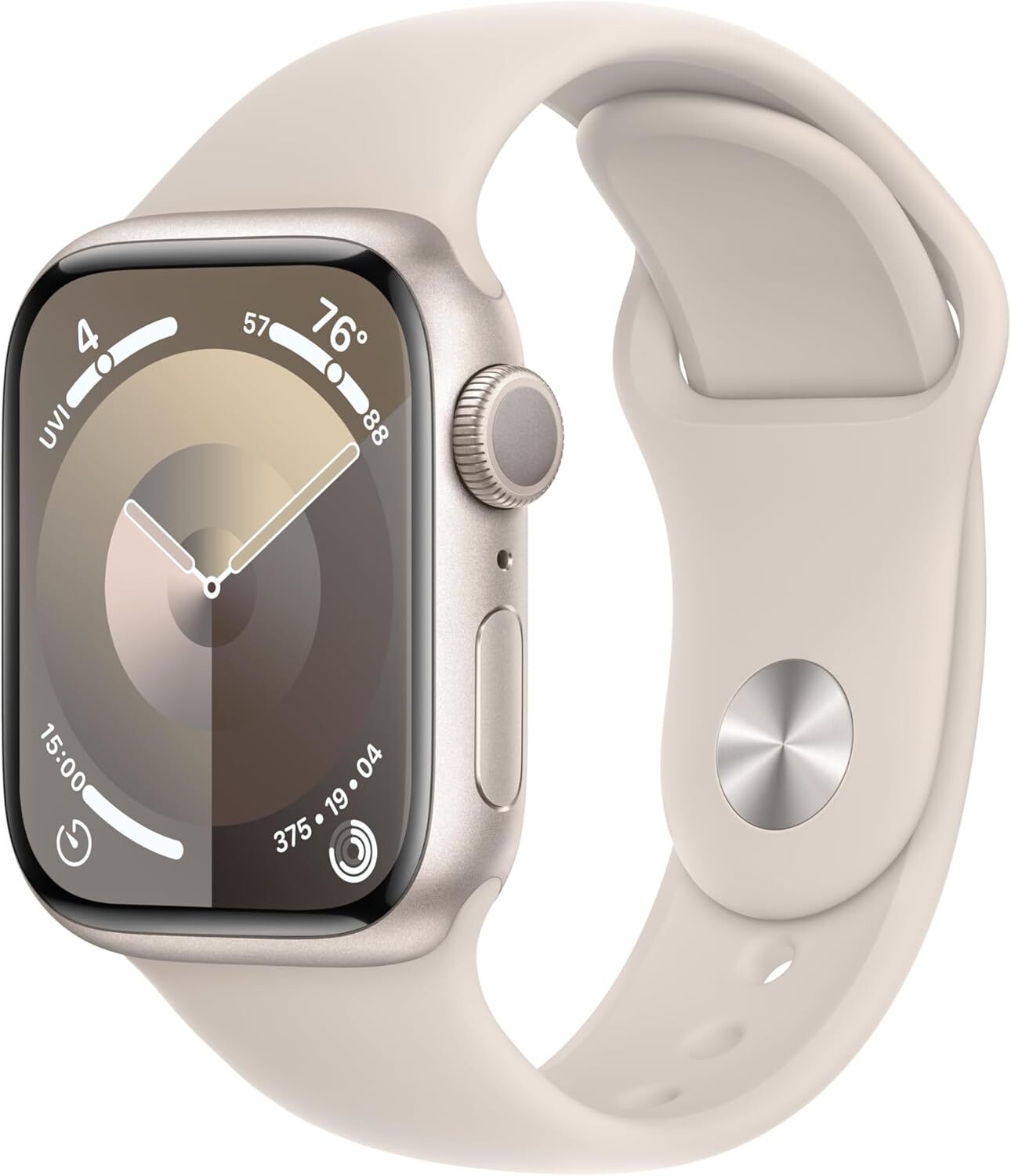Apple Watch Series 9 GPS 41mm Smartwatch Aluminum Case with Starlight Sport Band