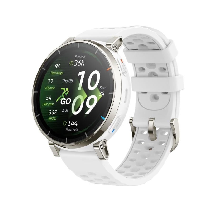 Amazfit Active 3 Premium 45mm Smartwatch Men GPS Offline Maps Aero White