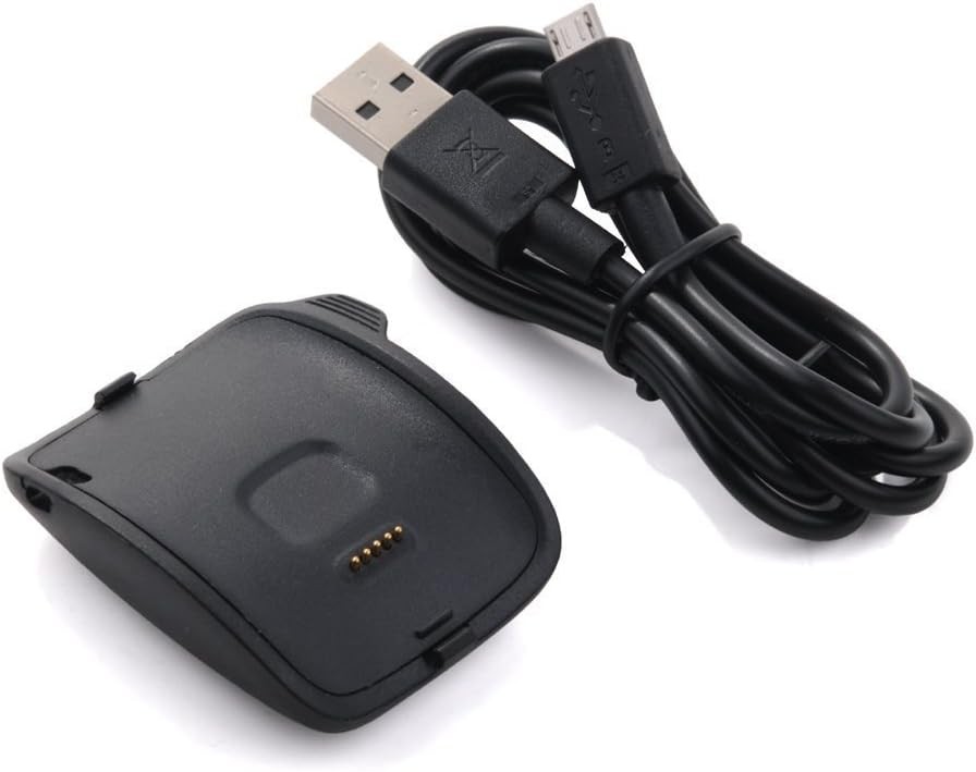 Kissmart Black Charging Dock with USB Cable for Samsung Gear S Smart Watch R750