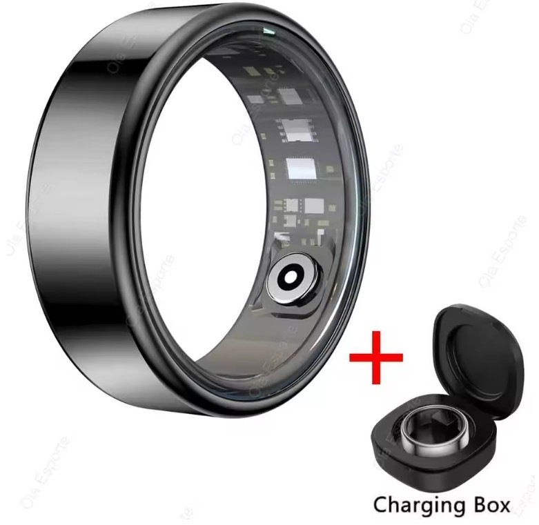 Smart Ring Men Women, Heart Rate and Blood Oxygen Monitor Smartring IP68 & 5ATM