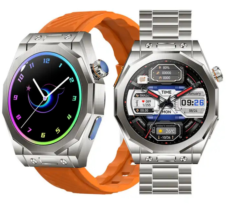 Z83 Max Smart Watch with 3 straps BT 5.3 1.52 inch Amoled Round Screen NFC IP68