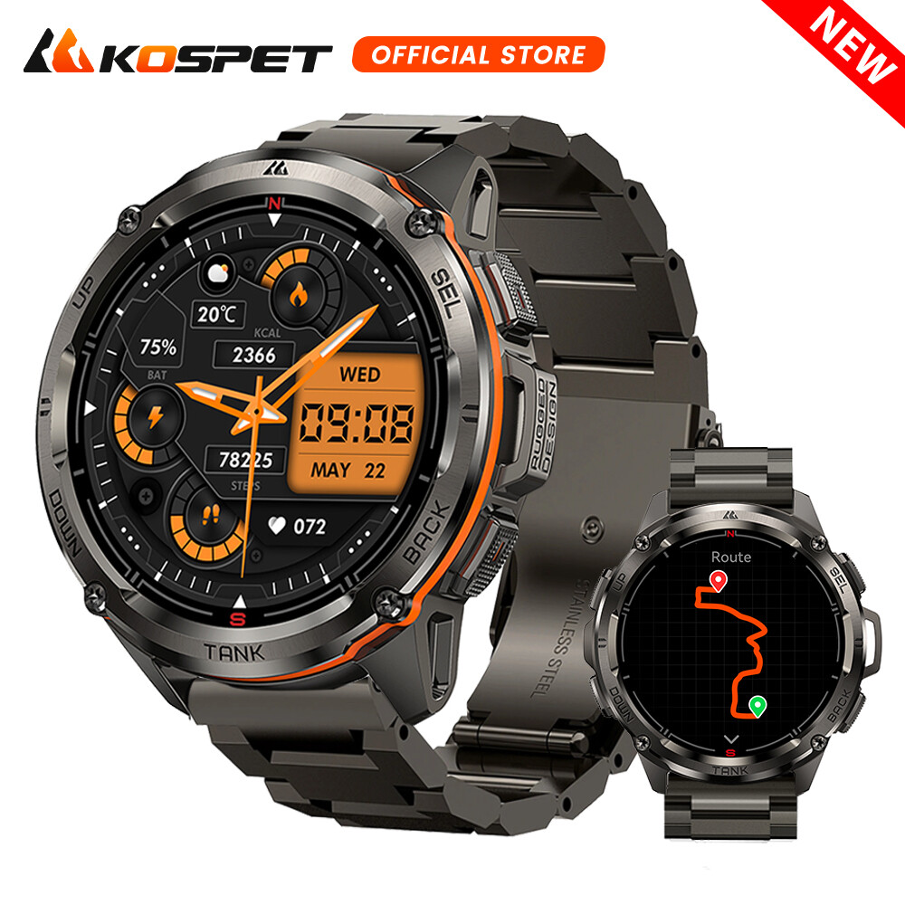 KOSPET TANK T3 Ultra Smart Watch for Men GPS Smart Watches 5ATM Waterproof Watch