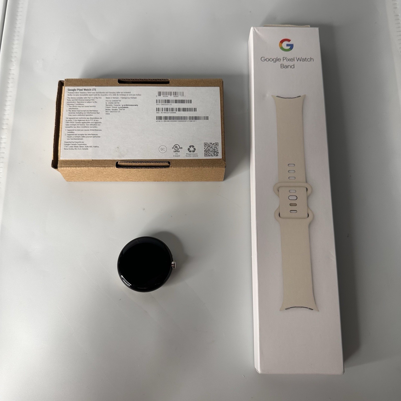 Google Pixel Watch GWT9R LTE 41MM Polished Silver *READ*