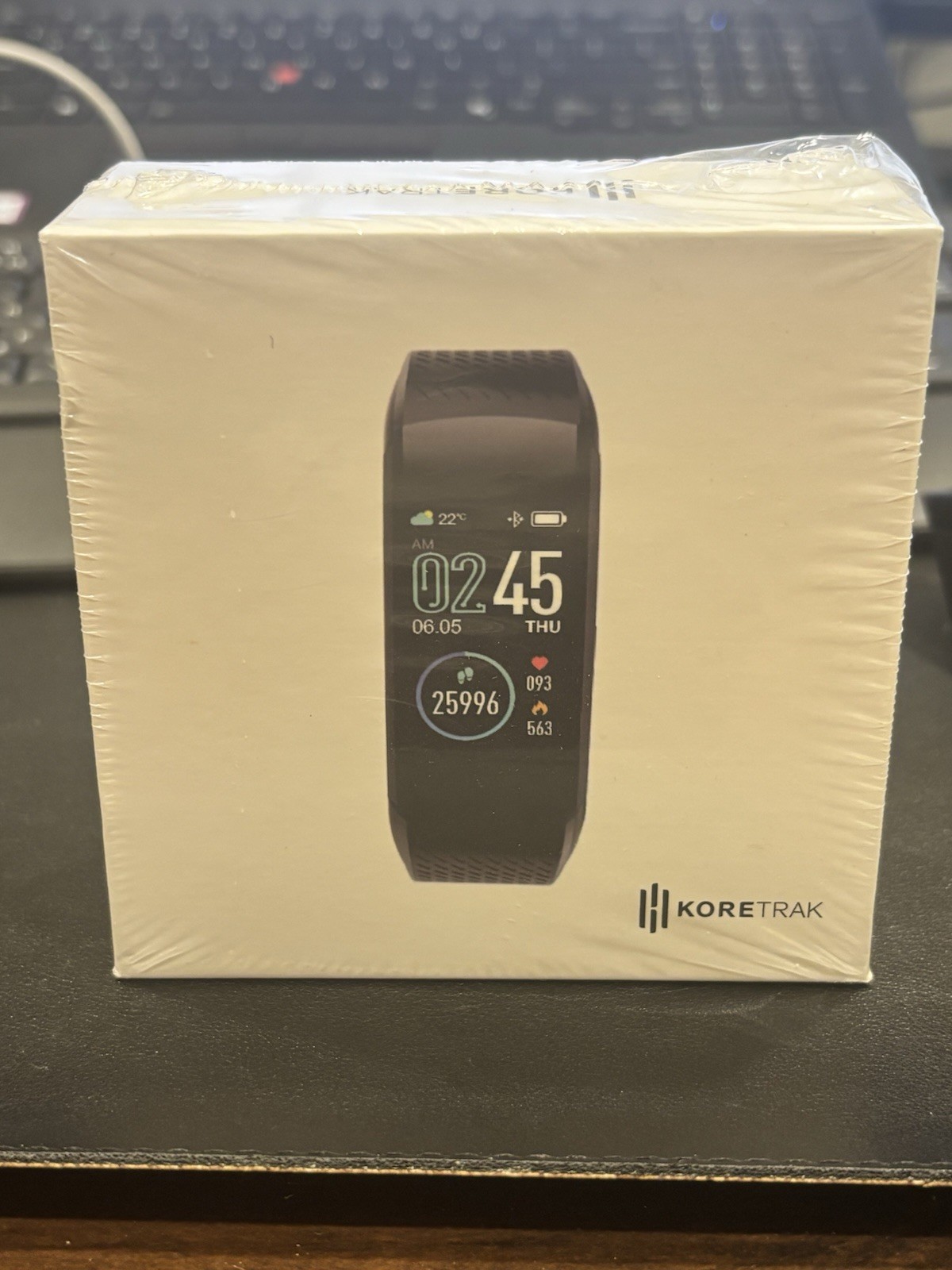 Koretrak Smartwatch Fitness Tracker Black Band – New Sealed – Model 2AQMC-X1
