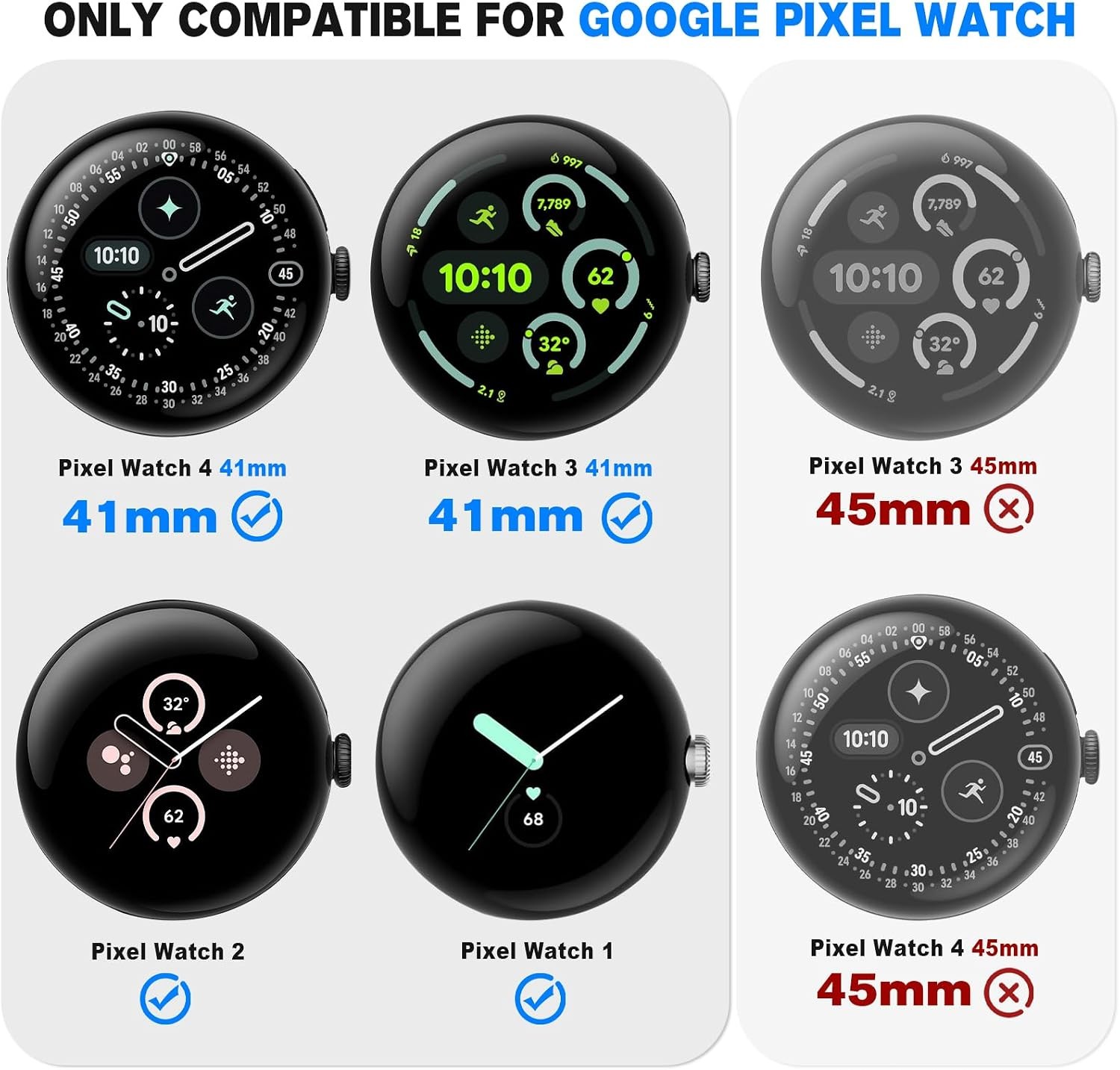 Metal Magnetic Strap Compatible with Google Pixel Watch 4 41mm Adjustable