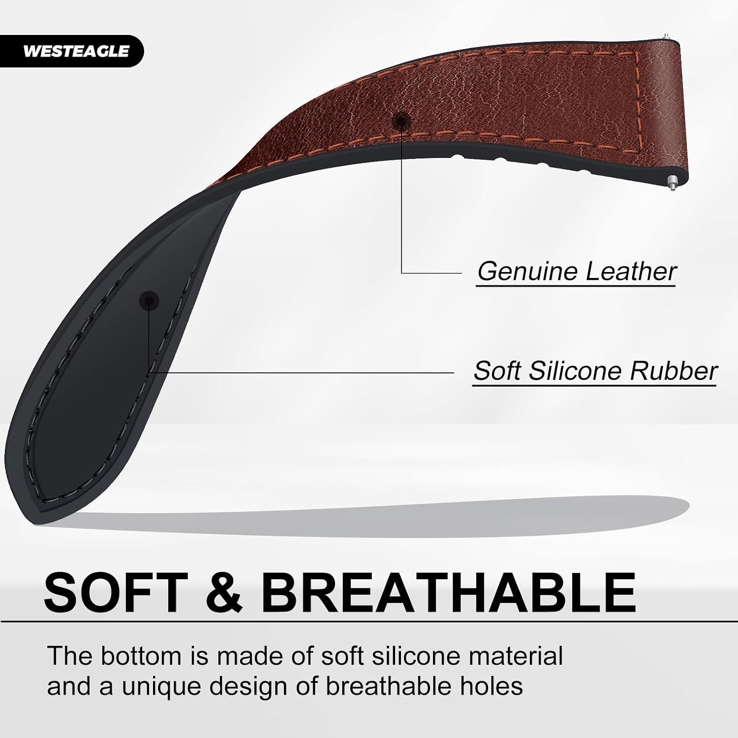 Magnetic Leather Strap Compatible with Samsung Galaxy Watch 3 45mm