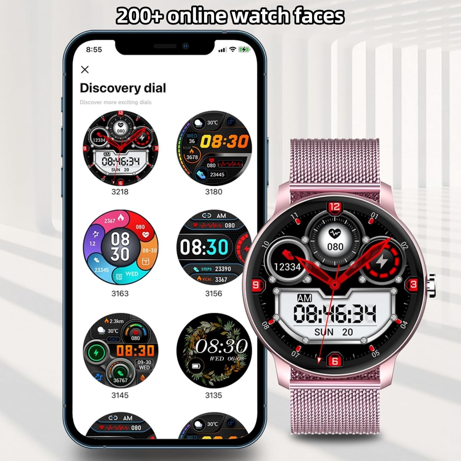 Smart Watch For Men/Women, Waterproof Smartwatch Bluetooth iPhone Samsung 2025