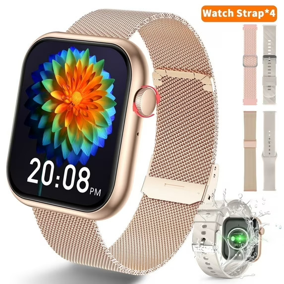 Smart Watch for Andr2025 Smartwatch 1.96” HD Bluetooth Call Fitness Tracker IP6
