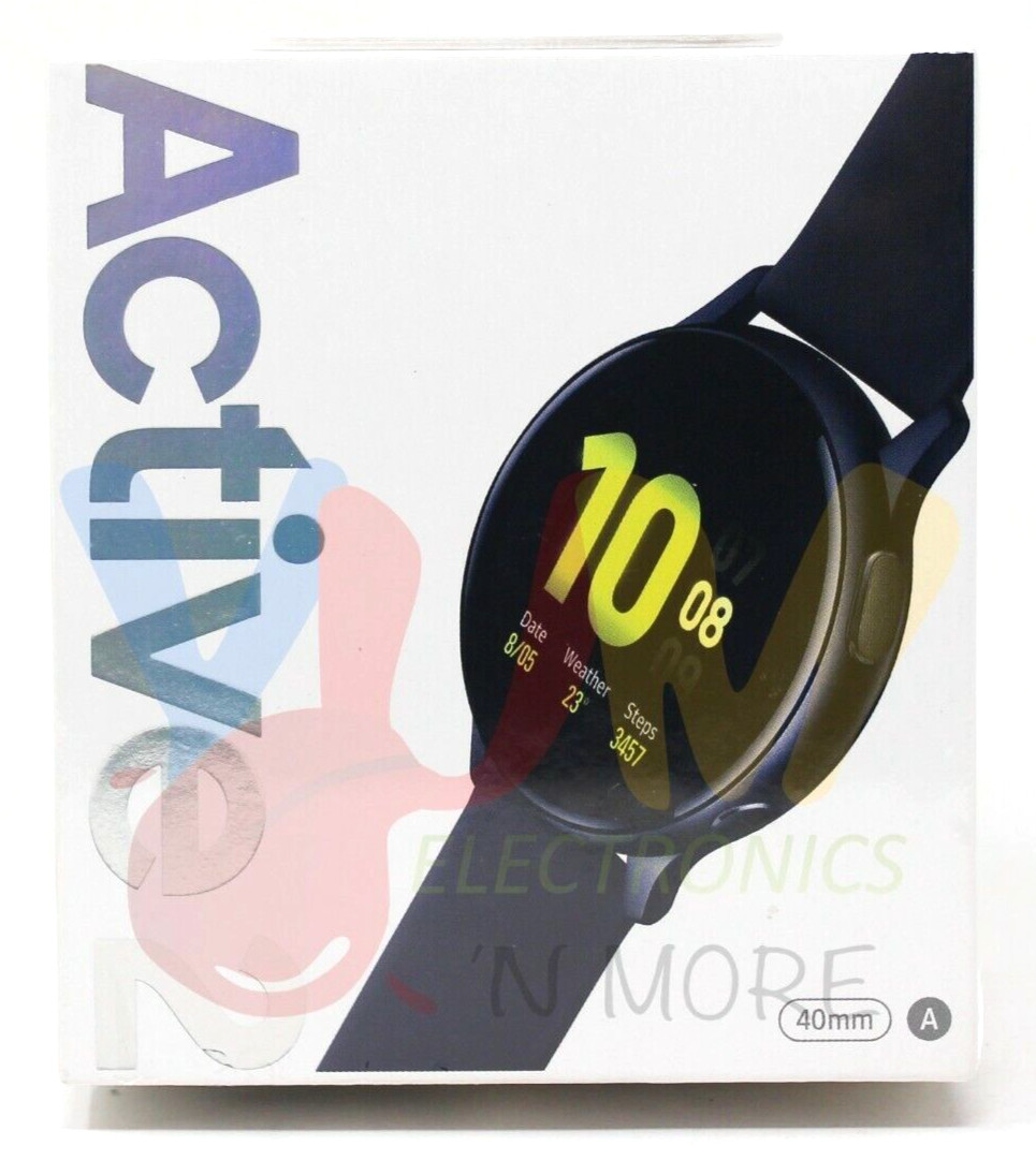 Samsung Galaxy Watch Active 2 40mm Aluminum Case with Sport Band- AQUABLACK