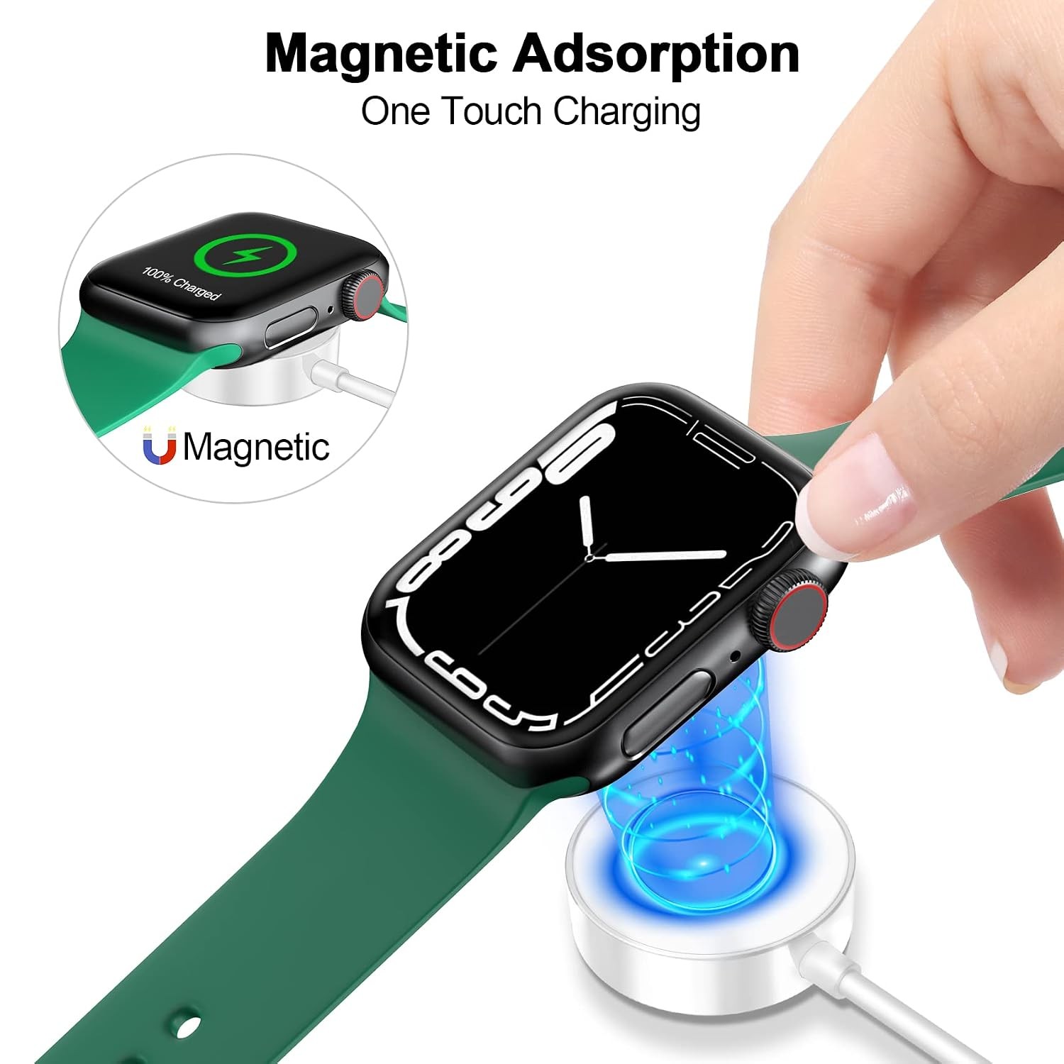 2026 Upgraded Apple Watch Charger Magnetic Fast Charging Cable Dual-Chip 3.3FT
