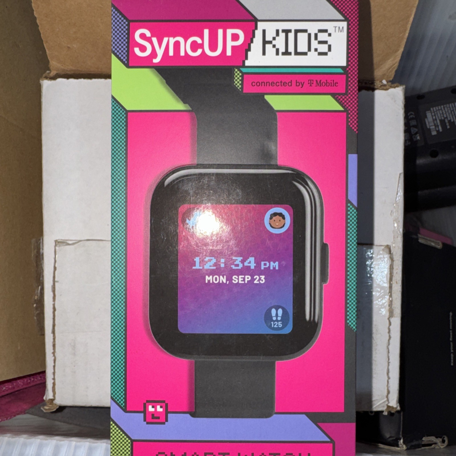 SyncUP Kids Connected By T-Mobile Smart Watch 8GB Black Kit, Kid Safe Certified