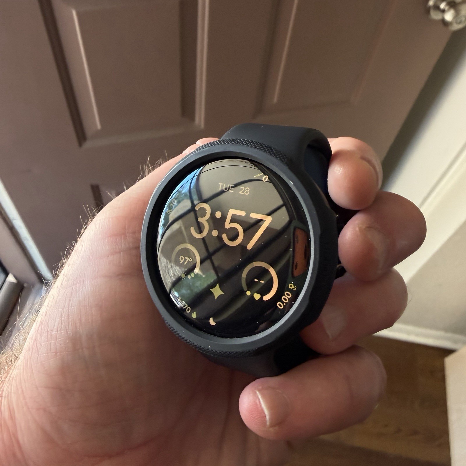 Google Pixel Watch 4 (45mm) LTE Matte Black Aluminum Case / Obsidian Active Band