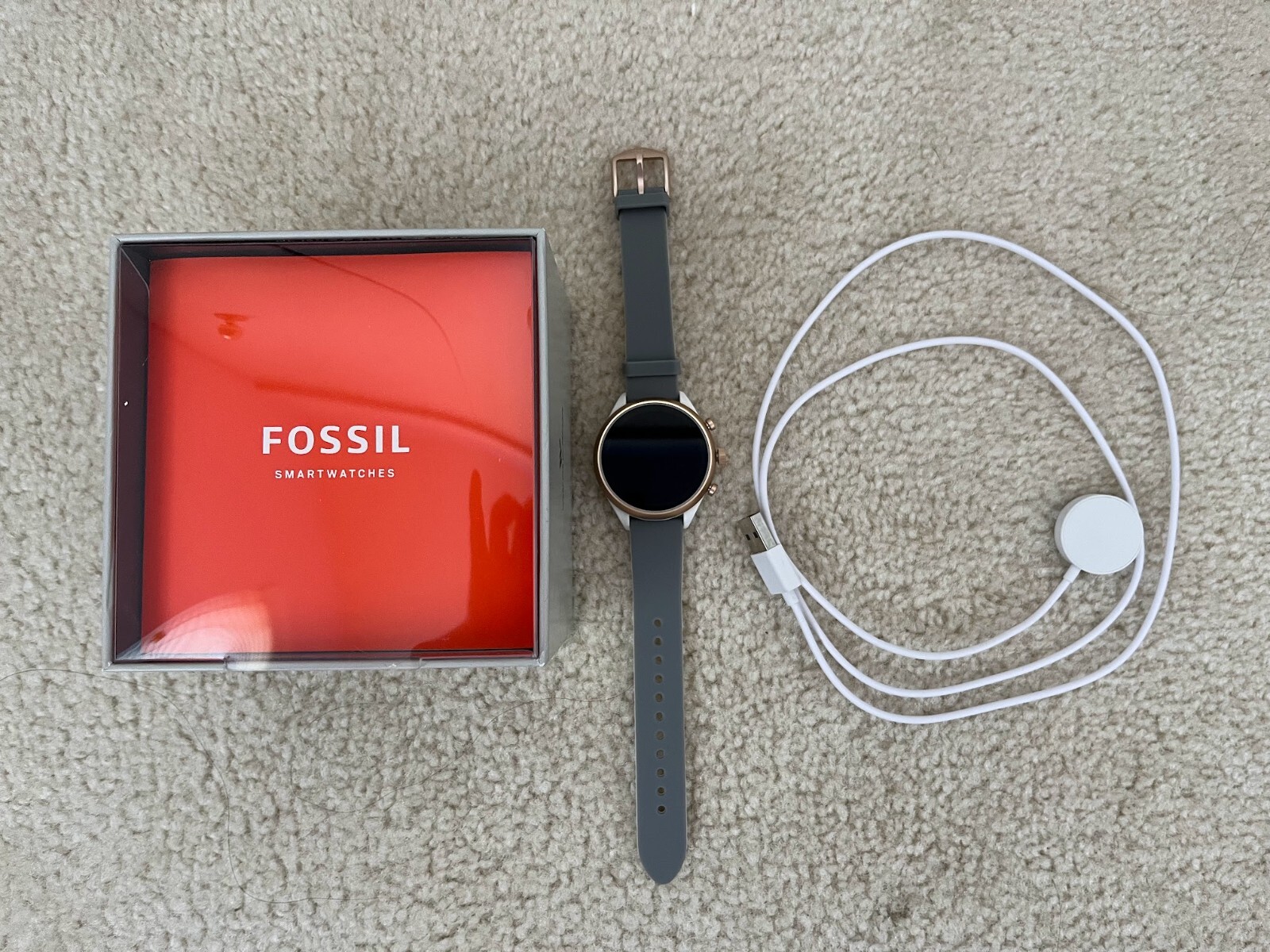 Fossil Sport 41mm Fitness Smartwatch Model DW9F1 Silicone Gray Band – FTW6025