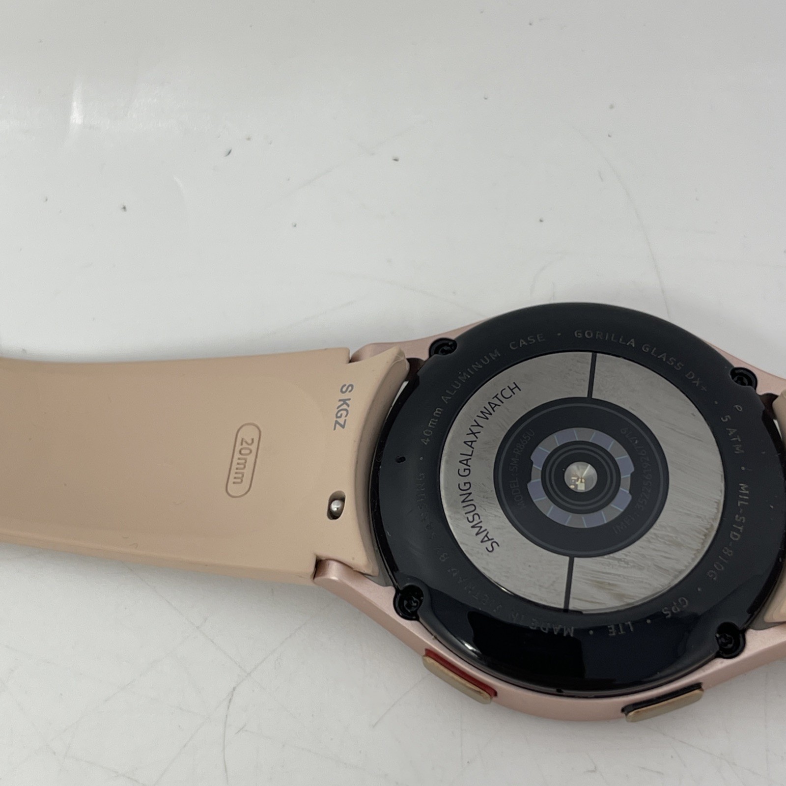 Samsung Galaxy Watch 4, 40MM Rose Gold Pink Band LTE-GPS SM-R865U Tested