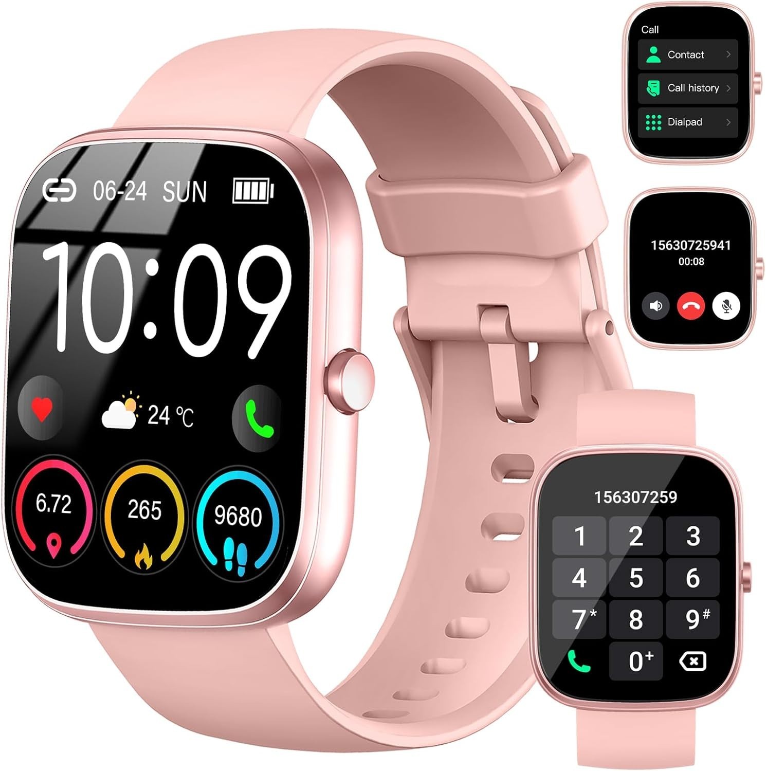 Reloj Inteligente Rose Para Mujer Compatible Con Alexa Iphone Android Samsung De