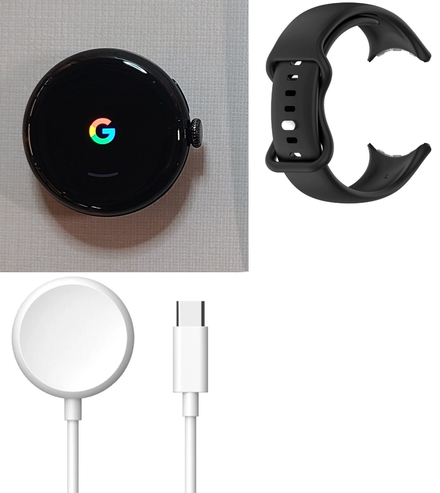 Google Pixel Watch 1 – GQF4C 41mm – GPS WiFi – Obsidian Black – MODERATE Cond.