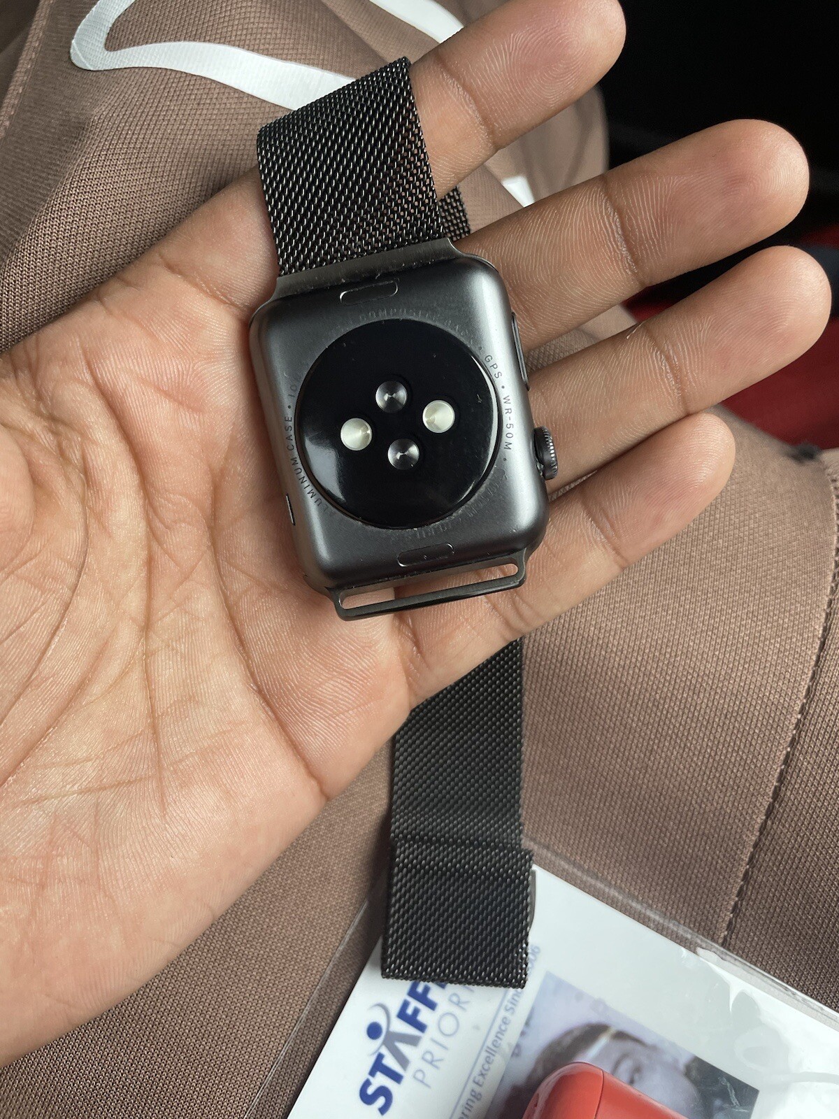 Apple A1859 Watch Series 3 42mm with Black Sport Band Unlocked – Space Gray