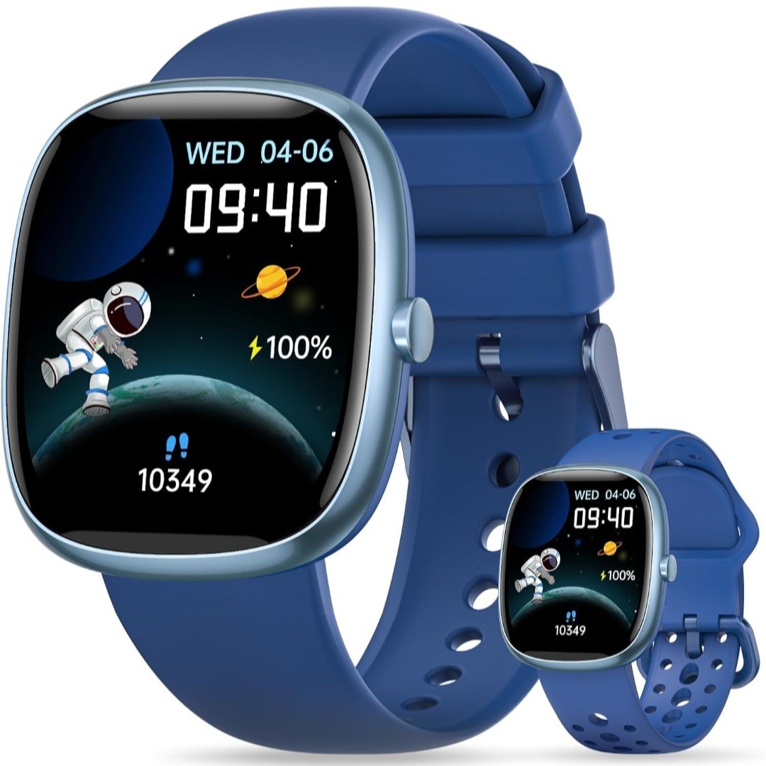 Smart Watch for Kids Girls Gift: No APP Phone Needed with 1.83, Blue