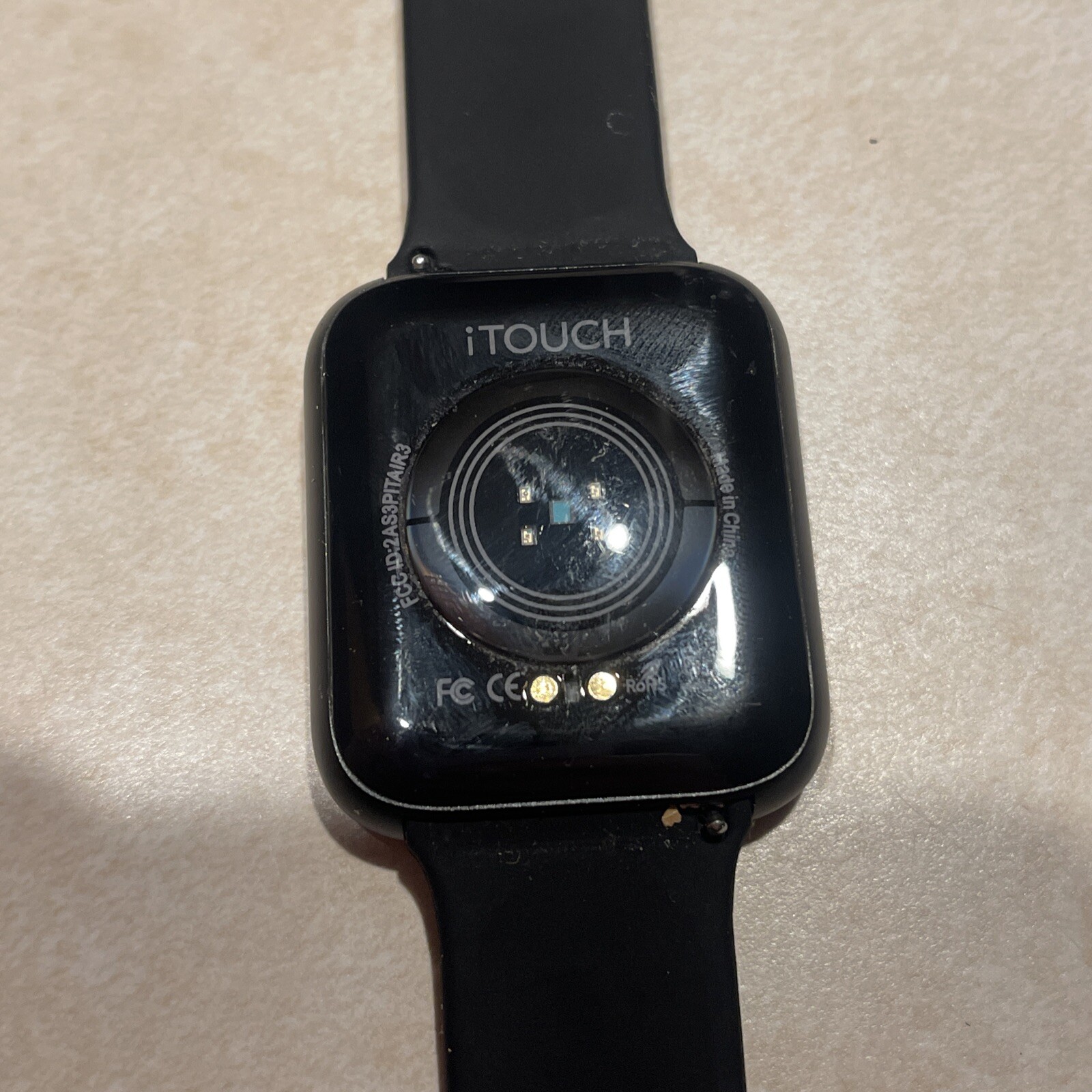 iTouch Air 3 Smartwatch 40 mm Black Aluminum Case with Black Sport Band