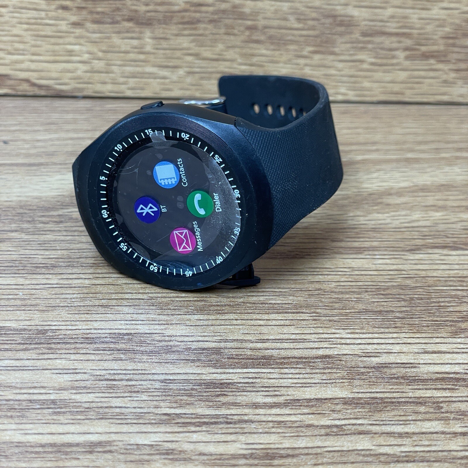 iTouch Curve 4361 Unisex Black Silicone Band Digital Dial Bluetooth Smart Watch