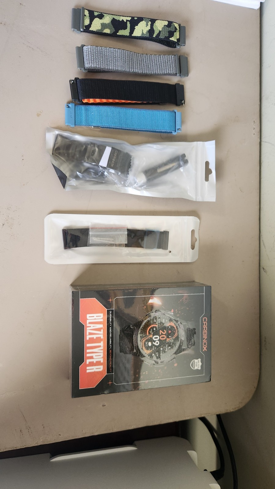 New Carbinox “Blaze Type R” Tactical Military Smartwatch IP69K Black Round NIB
