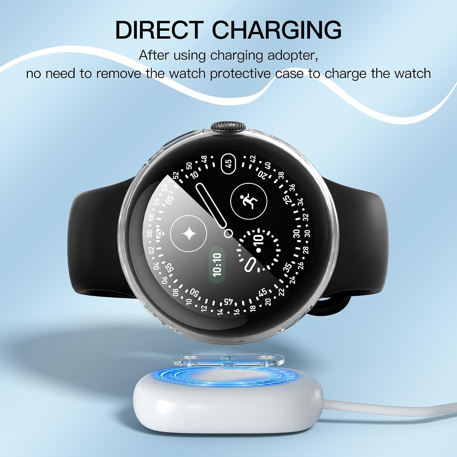 3-Pack Soft TPU Case for Google Pixel Watch 4 41mm with Charger Port