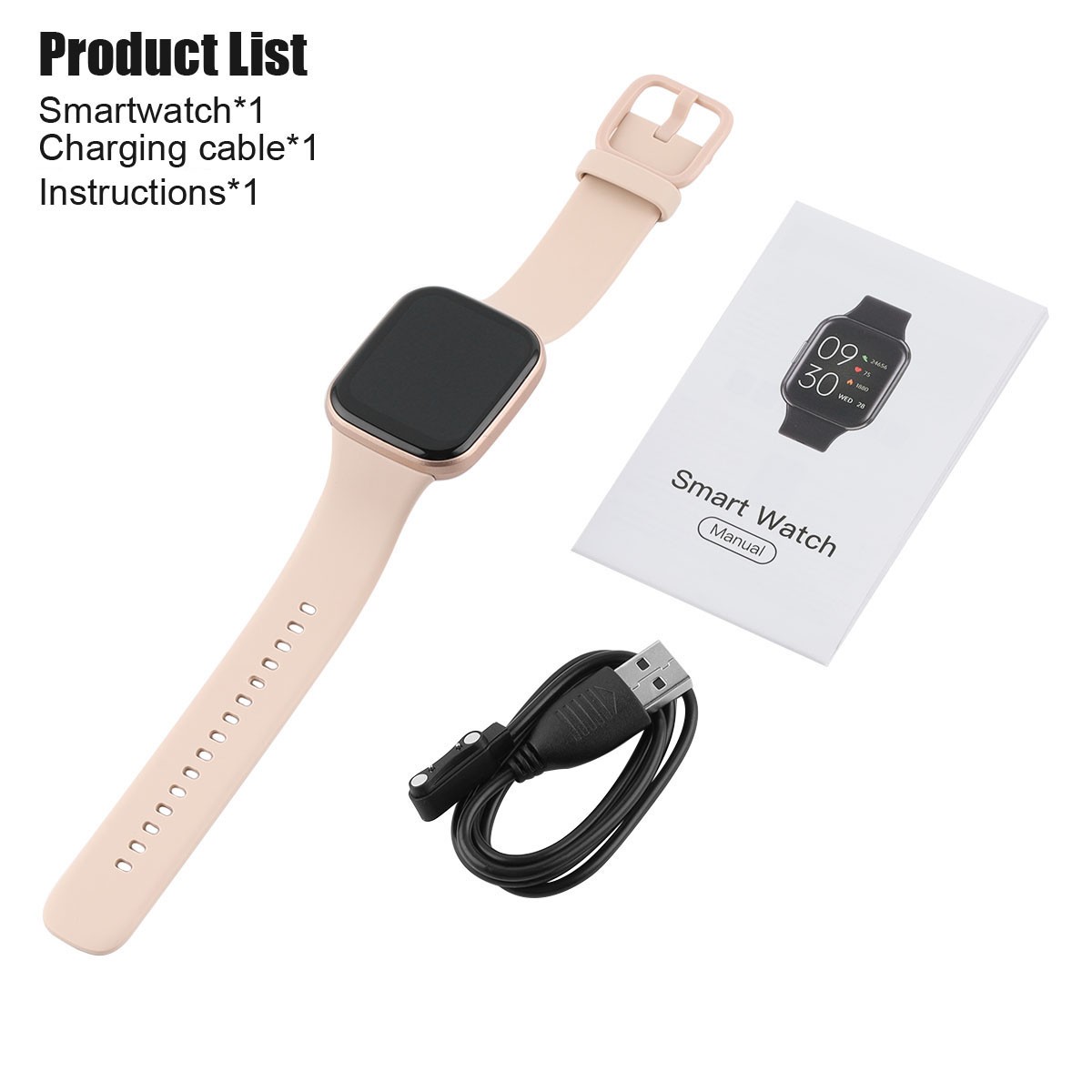 Fitness Tracker with 25 Sports Modes 7-Day Battery Magnetic Charging Smartwatch