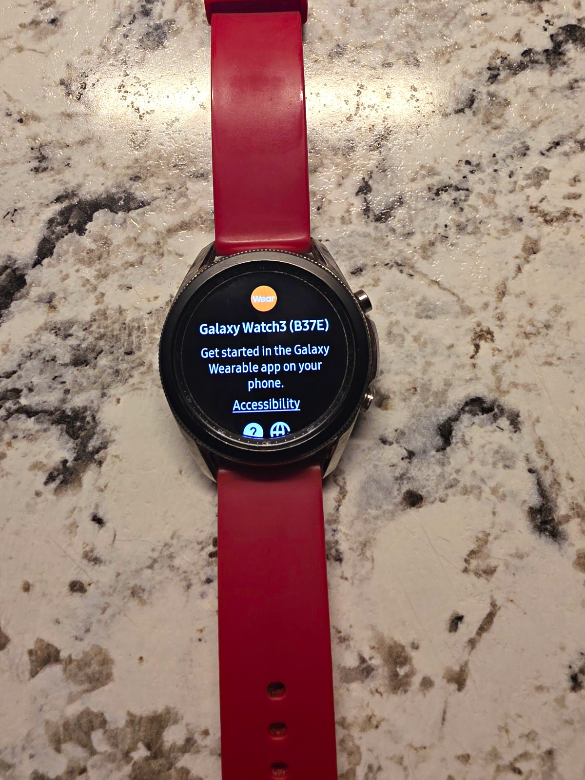 Samsung Galaxy Watch3 41mm Tizen 8GB Fitness Tracker, Black/Red Band
